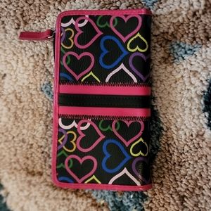 Heart print wallet